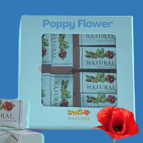 Poppy Flower Soap Bar Gift Box